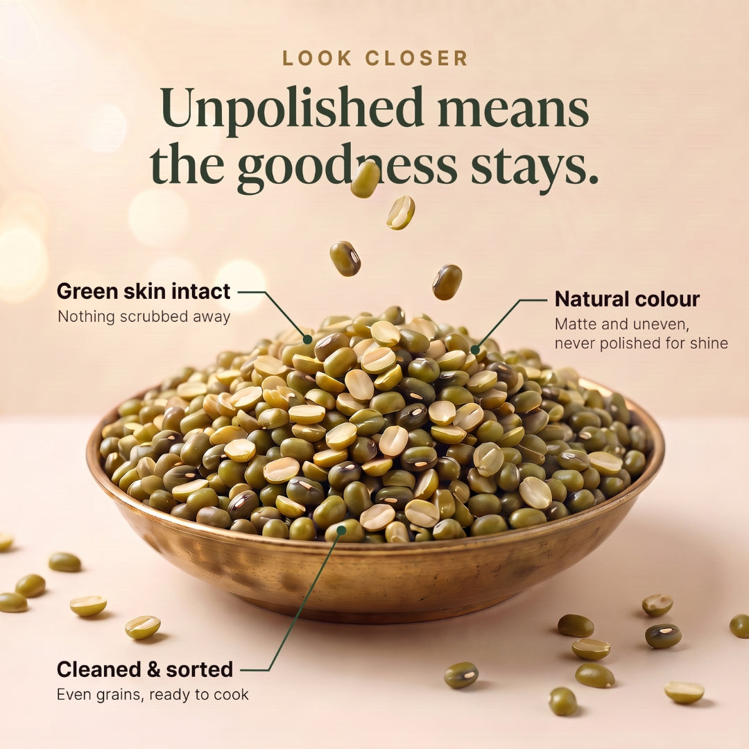 Moong Dal Chilka | Split Green Gram with Skin