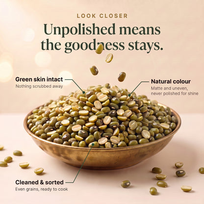 Moong Dal Chilka | Split Green Gram with Skin