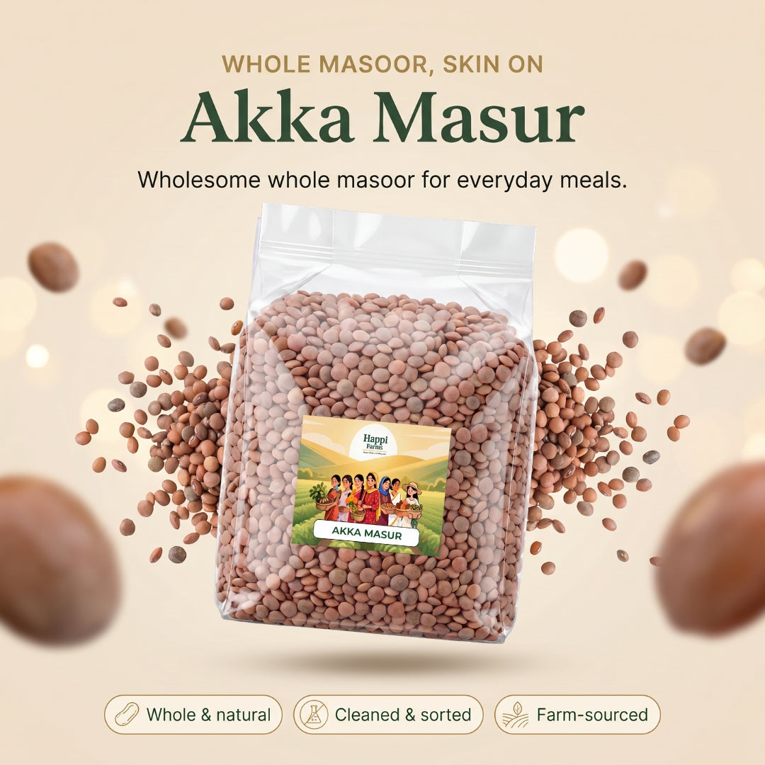 Akkha Masoor | Whole Masoor (Brown Lentils)