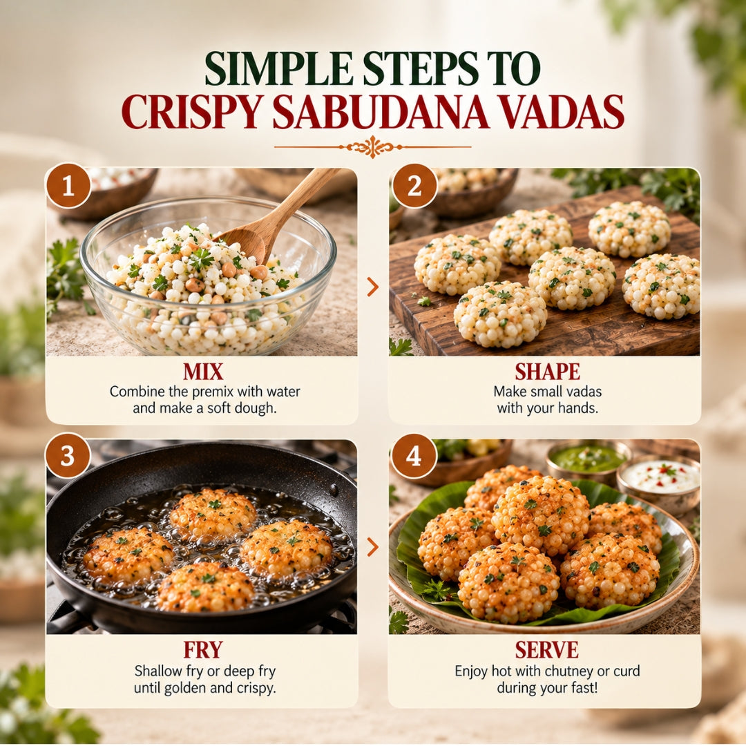 Upwas Sabudana Vada Mix | Instant Fasting Vada Premix
