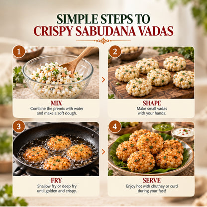 Upwas Sabudana Vada Mix | Instant Fasting Vada Premix