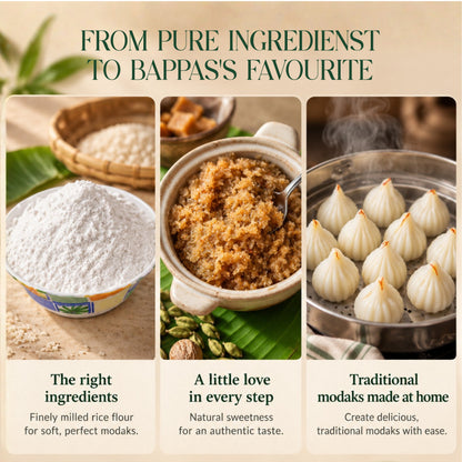 Ukdiche Modak Combo | Modak Pithi + Jaggery Powder + Cow Ghee each 500gm
