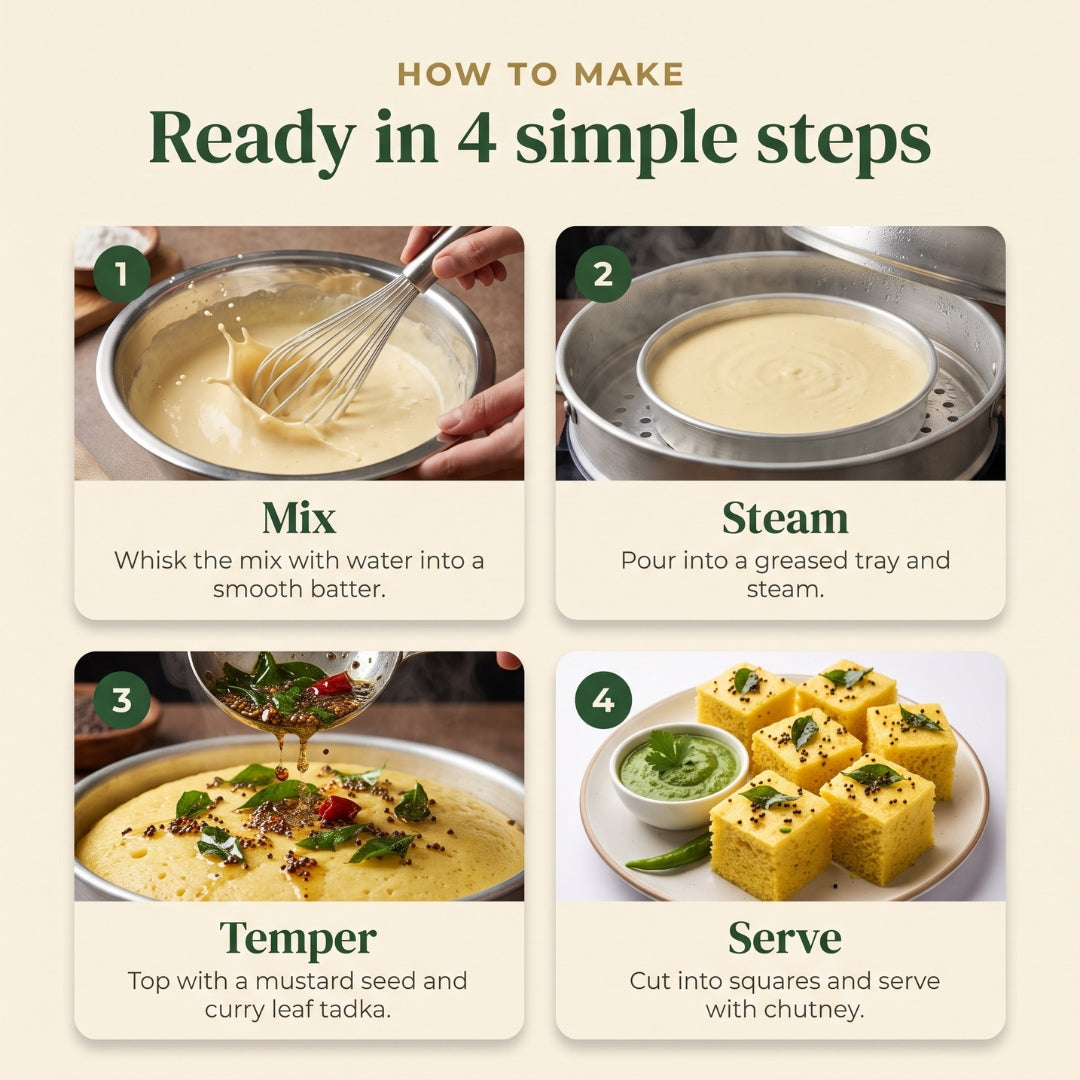 Instant Dhokla Premix | Soft Khaman Dhokla Mix