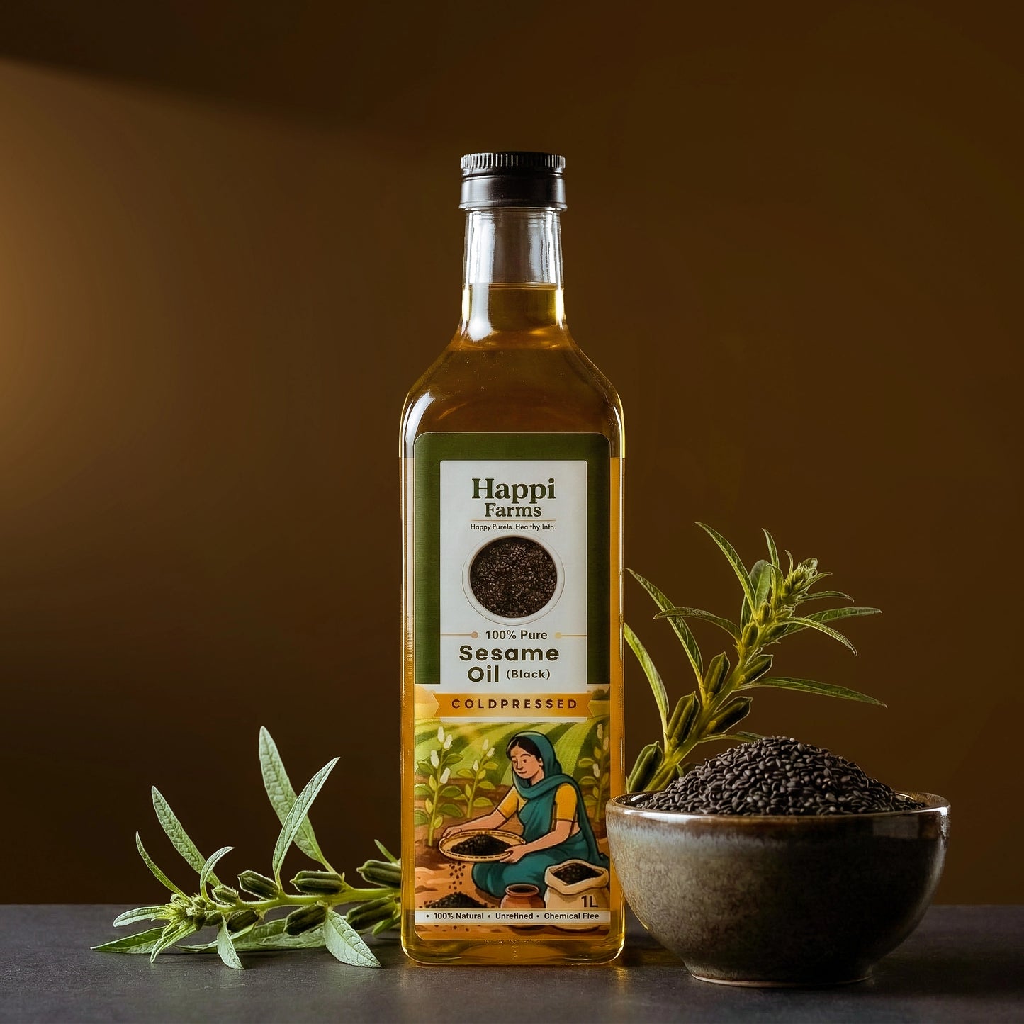 Cold Pressed Black Sesame Oil
