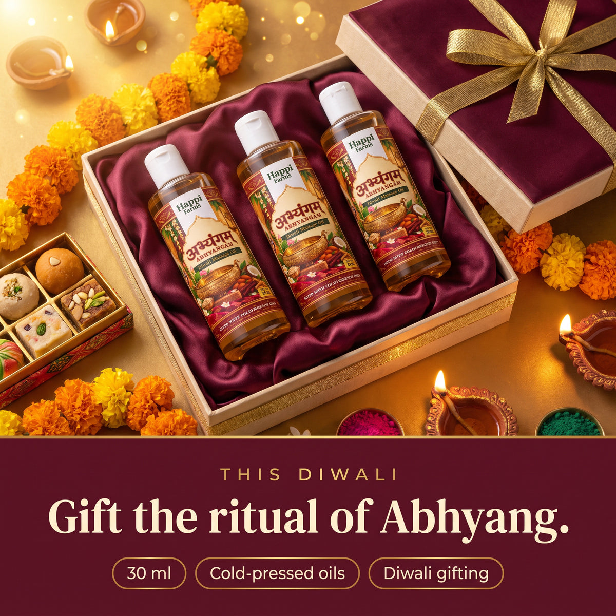 Abhyangam Diwali massage oil gift box