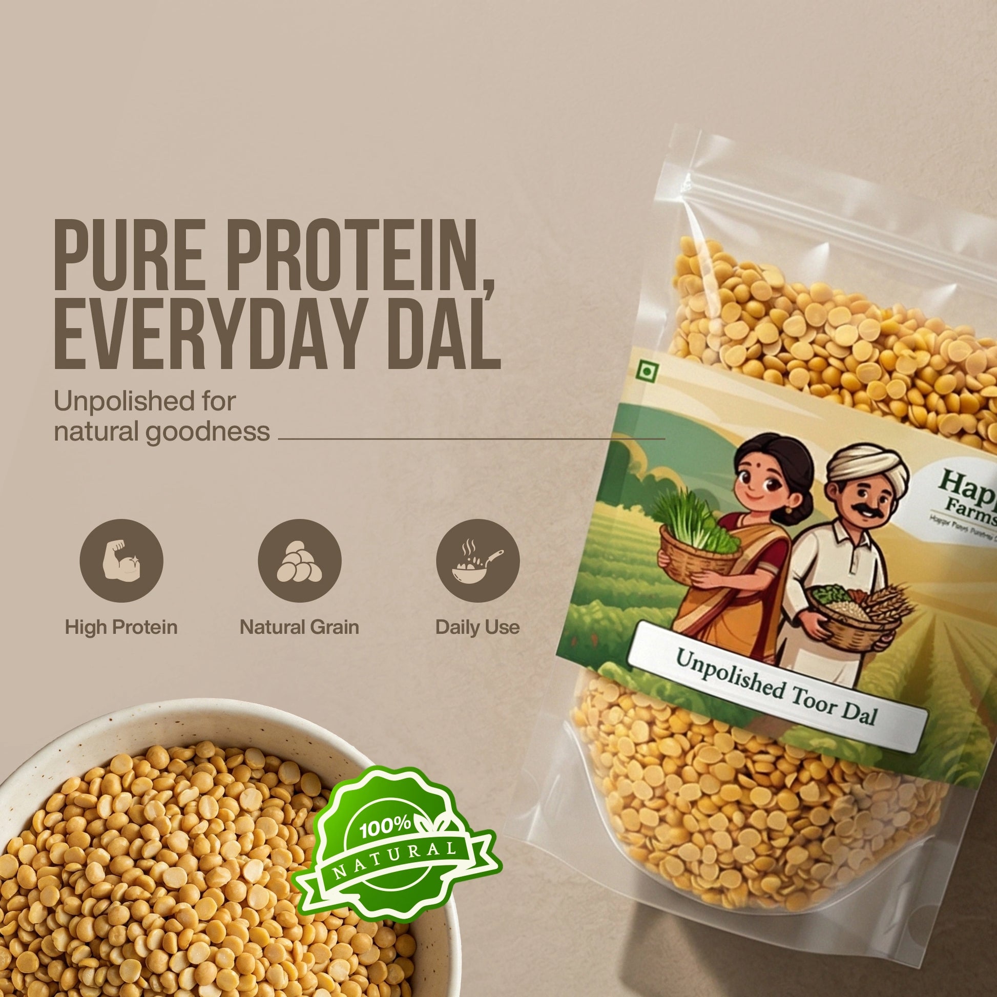 Unpolished Toor Dal